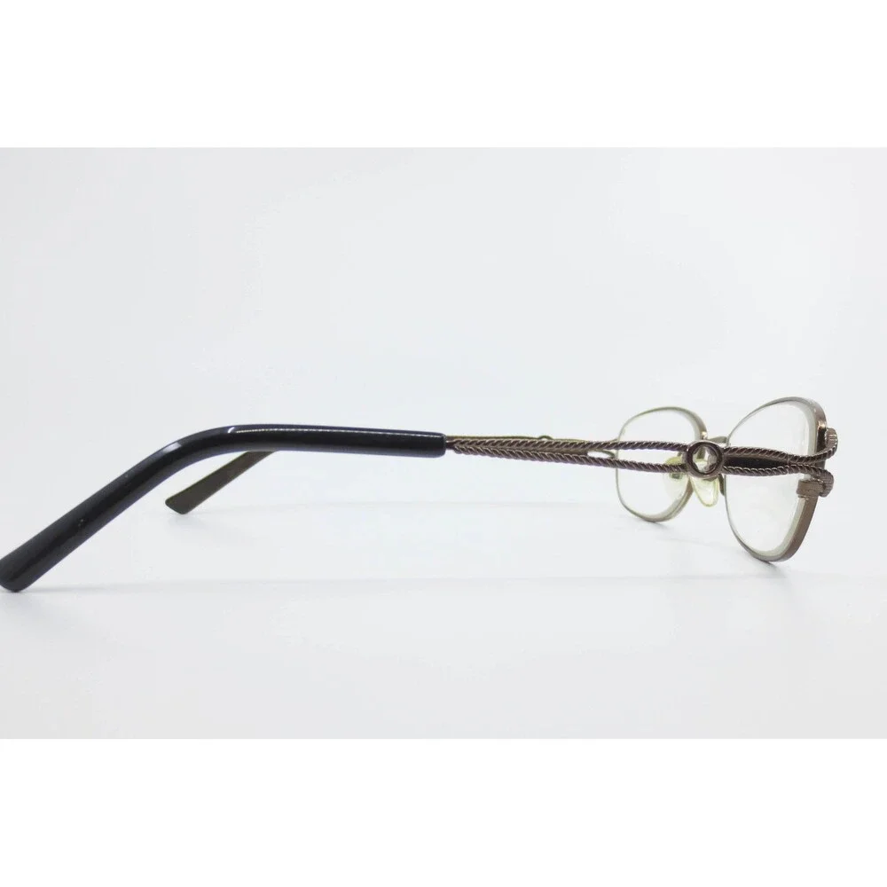 White Mountain WM0001 BR Brown Oval Metal Eyeglass Frames 52-16-135